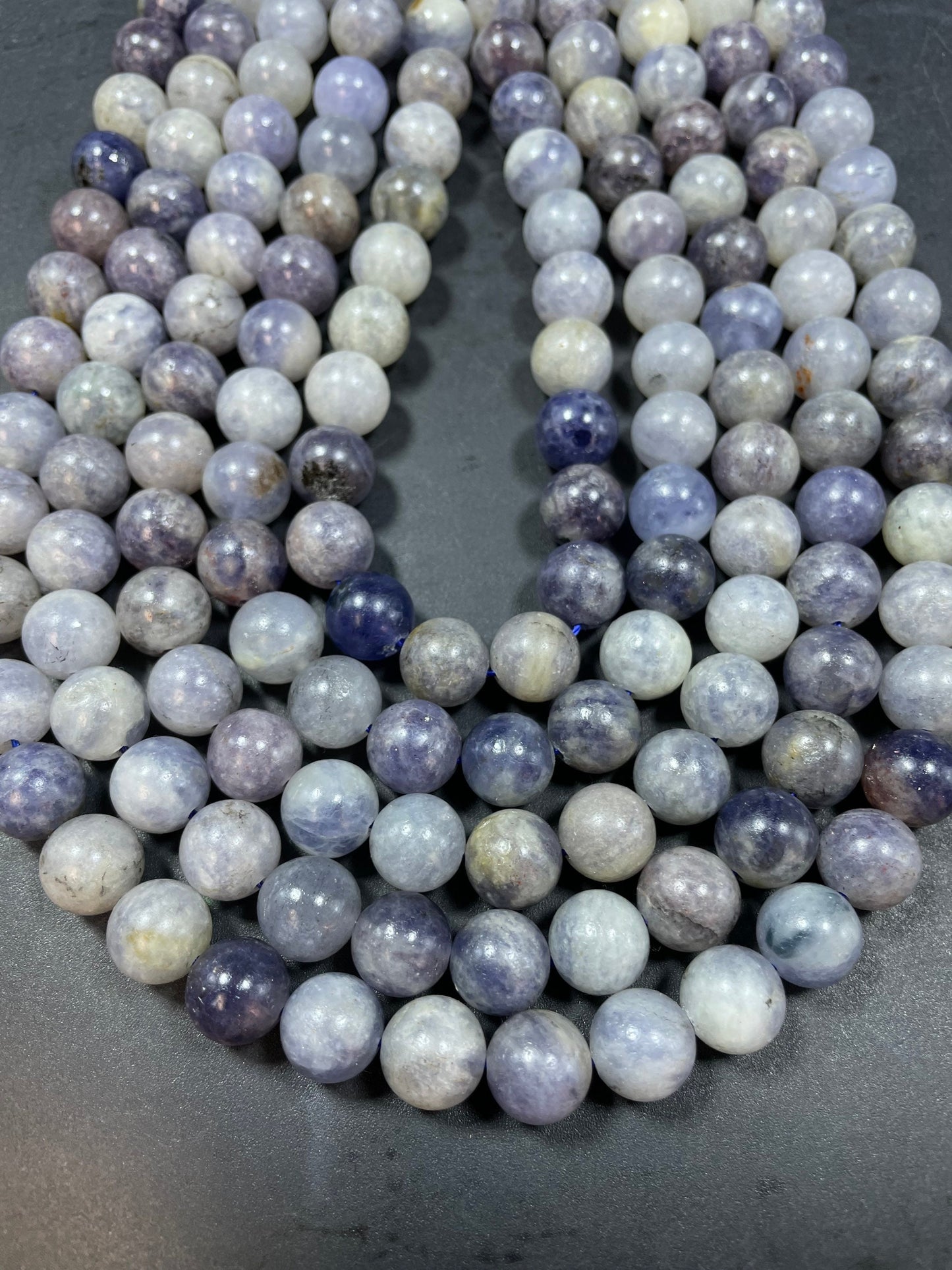 Natural Iolite Gemstone Bead 6mm 8mm 10mm Round Bead, Gorgeous Natural Purple Gray Blue Color Iolite Gemstone Beads