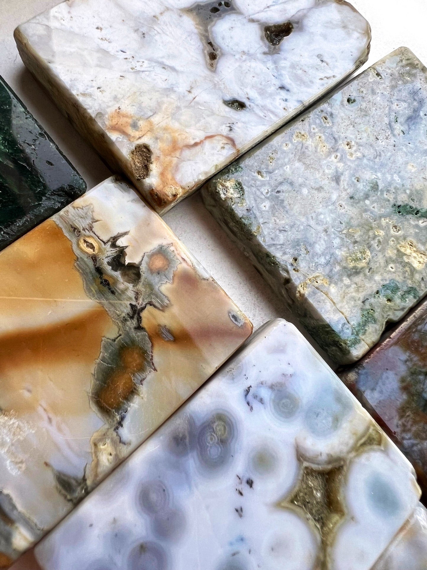 Natural Gemstone Ocean Jasper 43x61mm Rectangle Shape Gorgeous Gray Brown colors Loose Bead Loose Pendant Great quality Jasper!!!