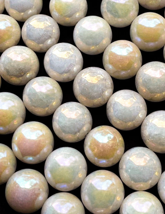 Mystic Rainbow Moonstone Gemstone Bead 4mm 6mm 8mm 10mm 12mm Round Beads, Beautiful Rainbow White Color Mystic Moonstone Bead