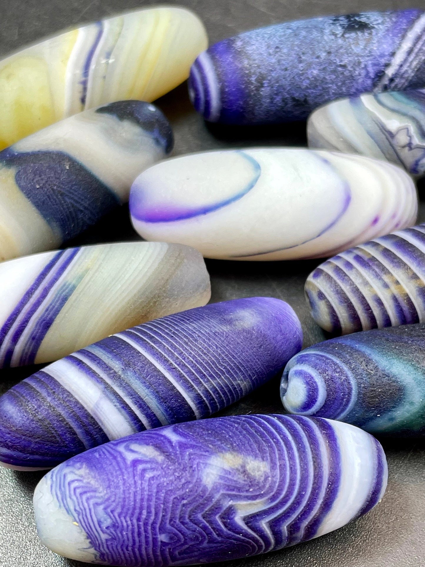 AAA Natural Matte Botswana Gemstone Bead 14x40 Barrel Shape Bead, Beautiful Purple Color Botswana Bead, LOOSE BEAD
