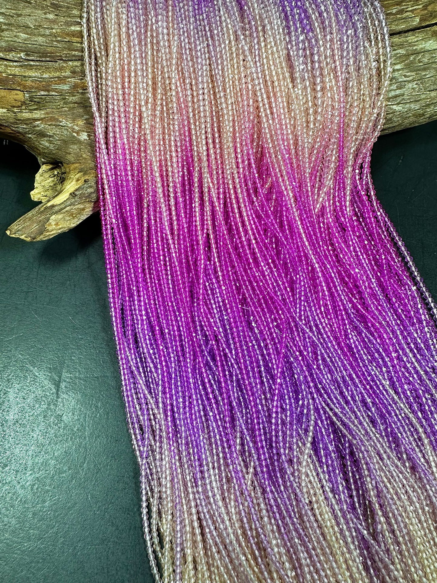 Gorgeous multi rainbow color crystal beads. Faceted 2mm 3mm 4mm 6mm 8mm round beads, Beautiful pink purple color beads Full strand 14.4"