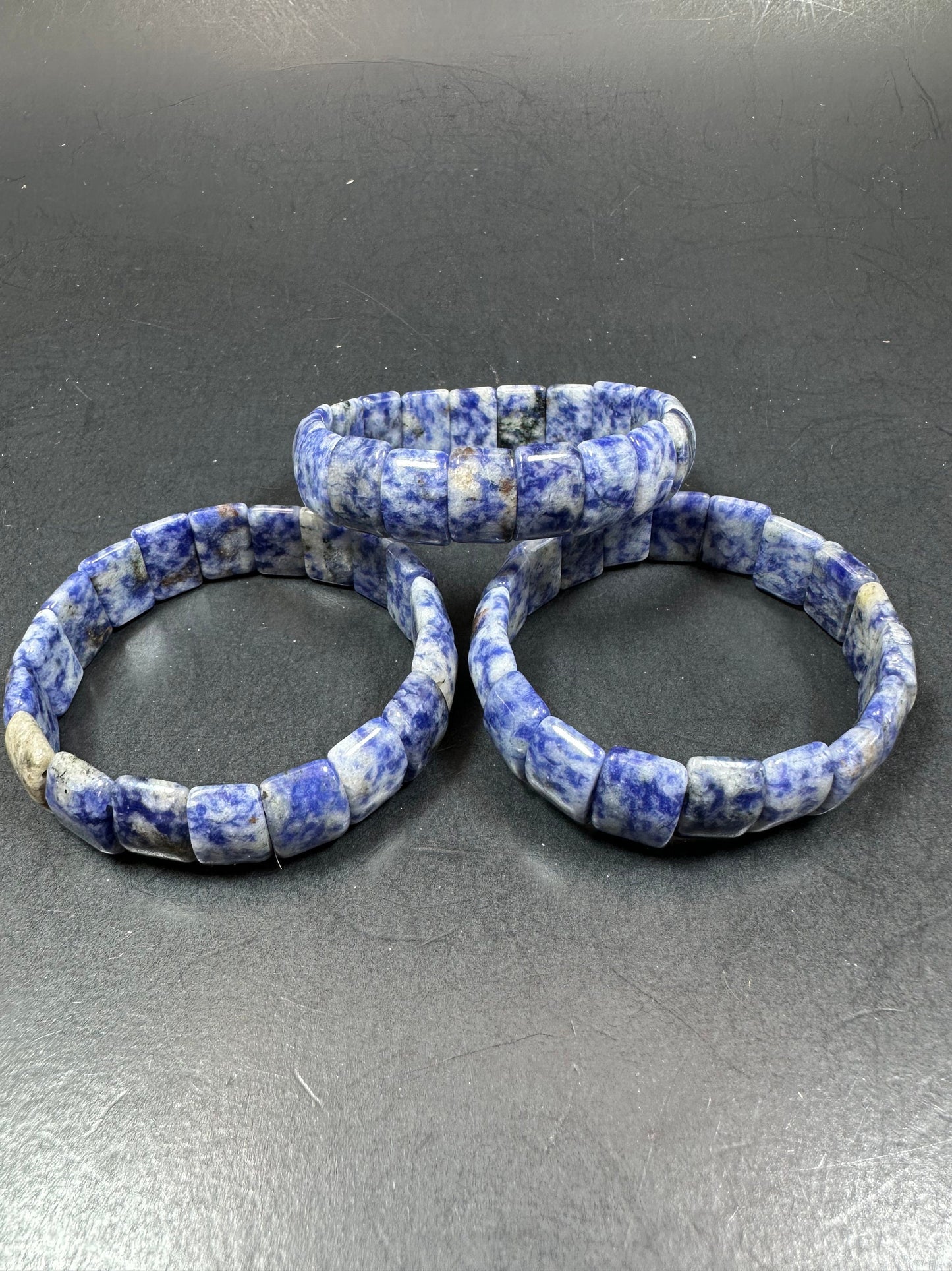 Beautiful Natural Sodalite Bangle 14x10 Rectangle Shape Gemstone Bracelet. Gorgeous Blue Color Bead. High Quality Sodalite Unique Bangle