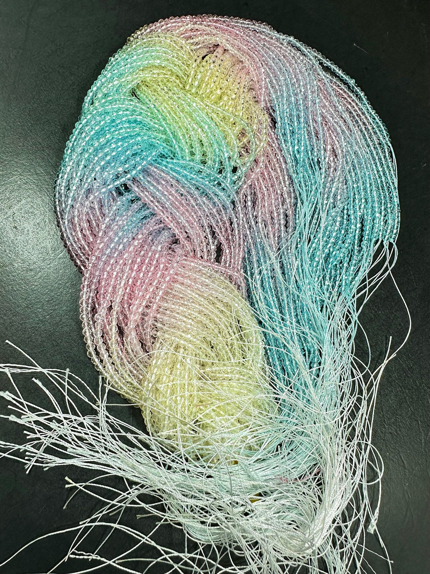 Gorgeous multi rainbow color crystal beads Faceted 2mm 3mm 4mm 6mm 8mm round beads, Beautiful pink blue yellow color beads Full strand 14.4"
