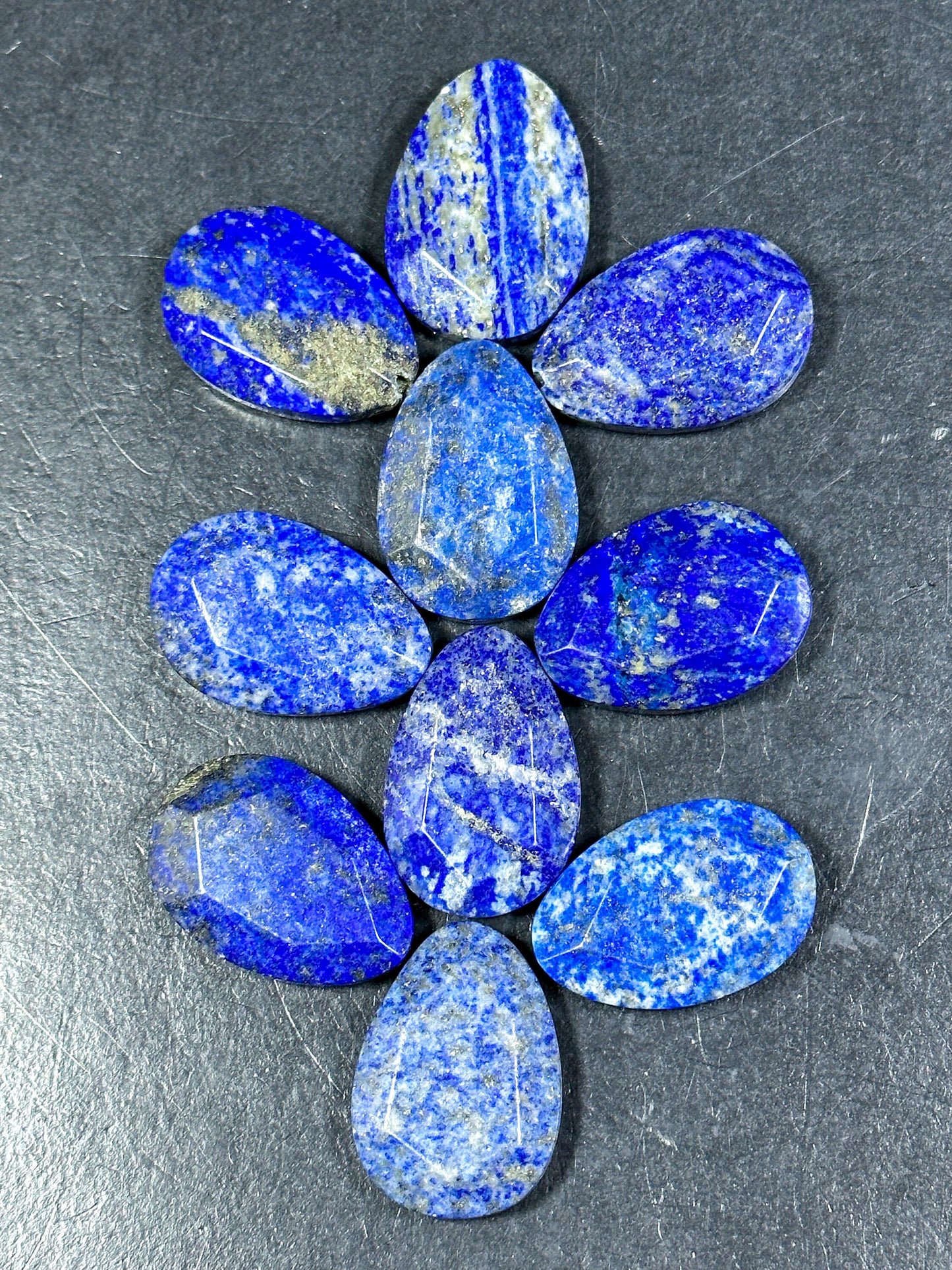 NATURAL Lapis Lazuli Gemstone Bead Faceted 32x23mm Teardrop Shape Bead, Beautiful Natural Blue Color Lapis Lazuli Gemstone Bead, LOOSE Beads