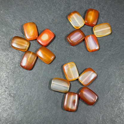 Natural Carnelian Gemstone Bead 19x13mm Rectangle Shape Beads, Beautiful Natural Orange Red Color Carnelian Beads, LOOSE BEADS (1pc)