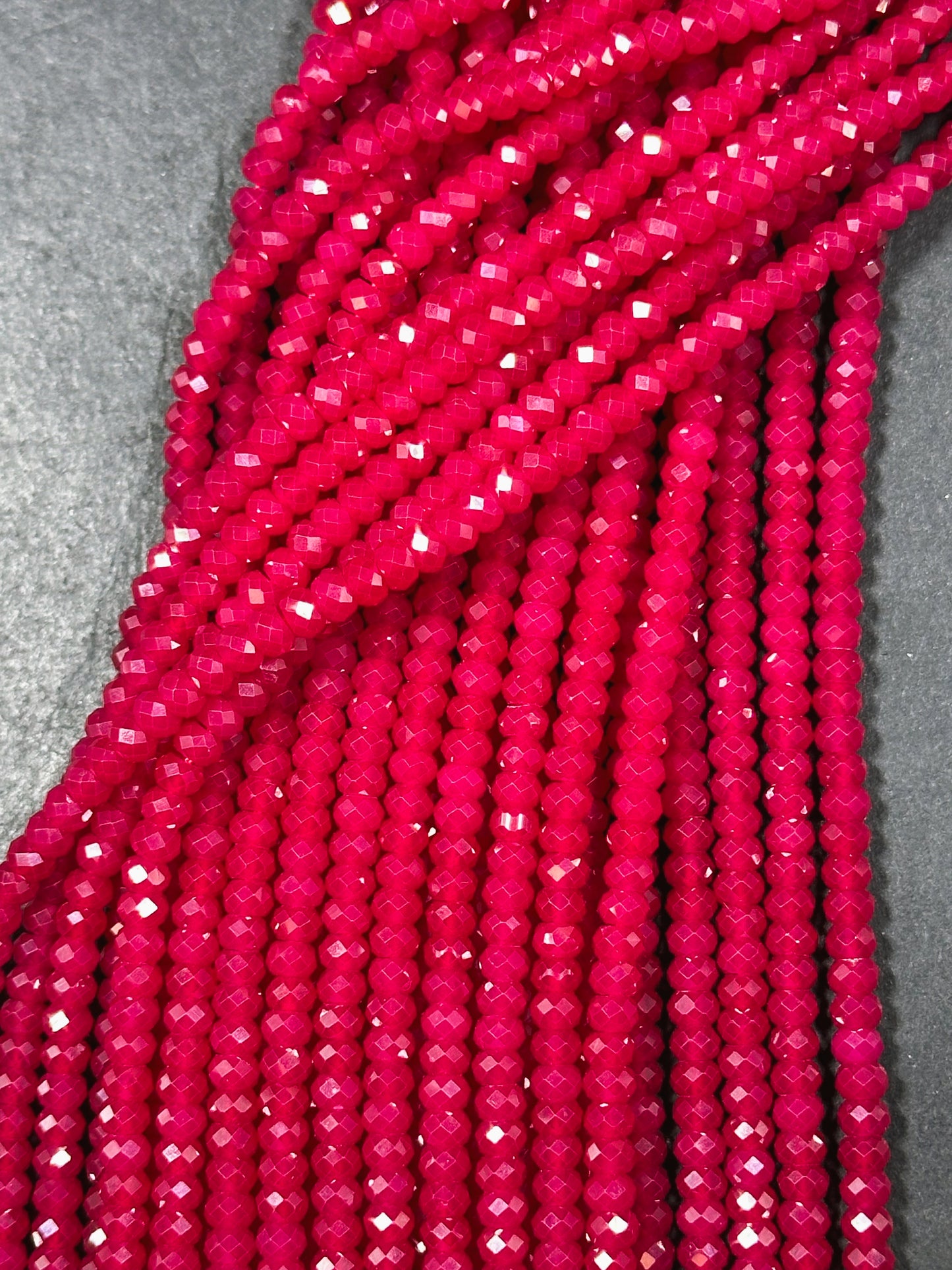 AAA Natural Red Ruby Gemstone Bead Faceted 3x4mm Rondelle Beads, Beautiful Natural Red Ruby Stone Beads, Excellent Quality Full Strand 15.5"