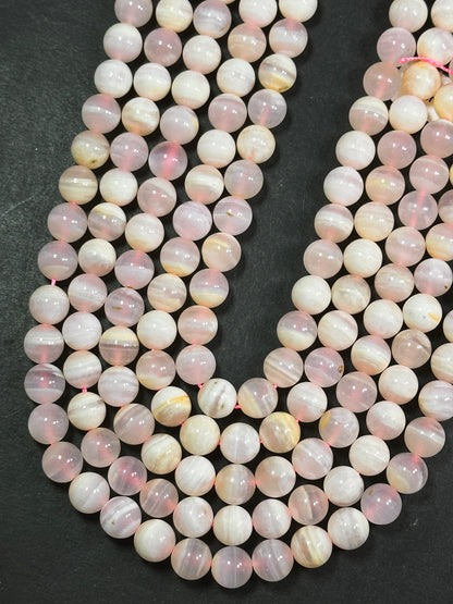 AAA Natural Pink Calcite Gemstone Bead 6mm 8mm 10mm Round Bead, Gorgeous Natural Pale Pink Color Calcite Gemstone Bead, High Quality 15.5"