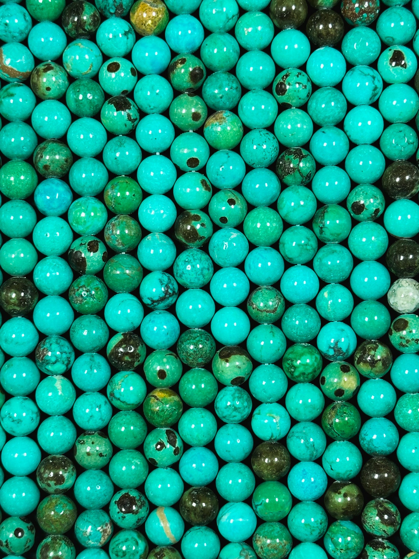 Natural Turquoise Howlite Gemstone Beads 4mm 6mm 8mm 10mm 12mm Round Bead, Beautiful Turquoise Color Howlite Turquoise Gemstone Beads Full Strand 15.5