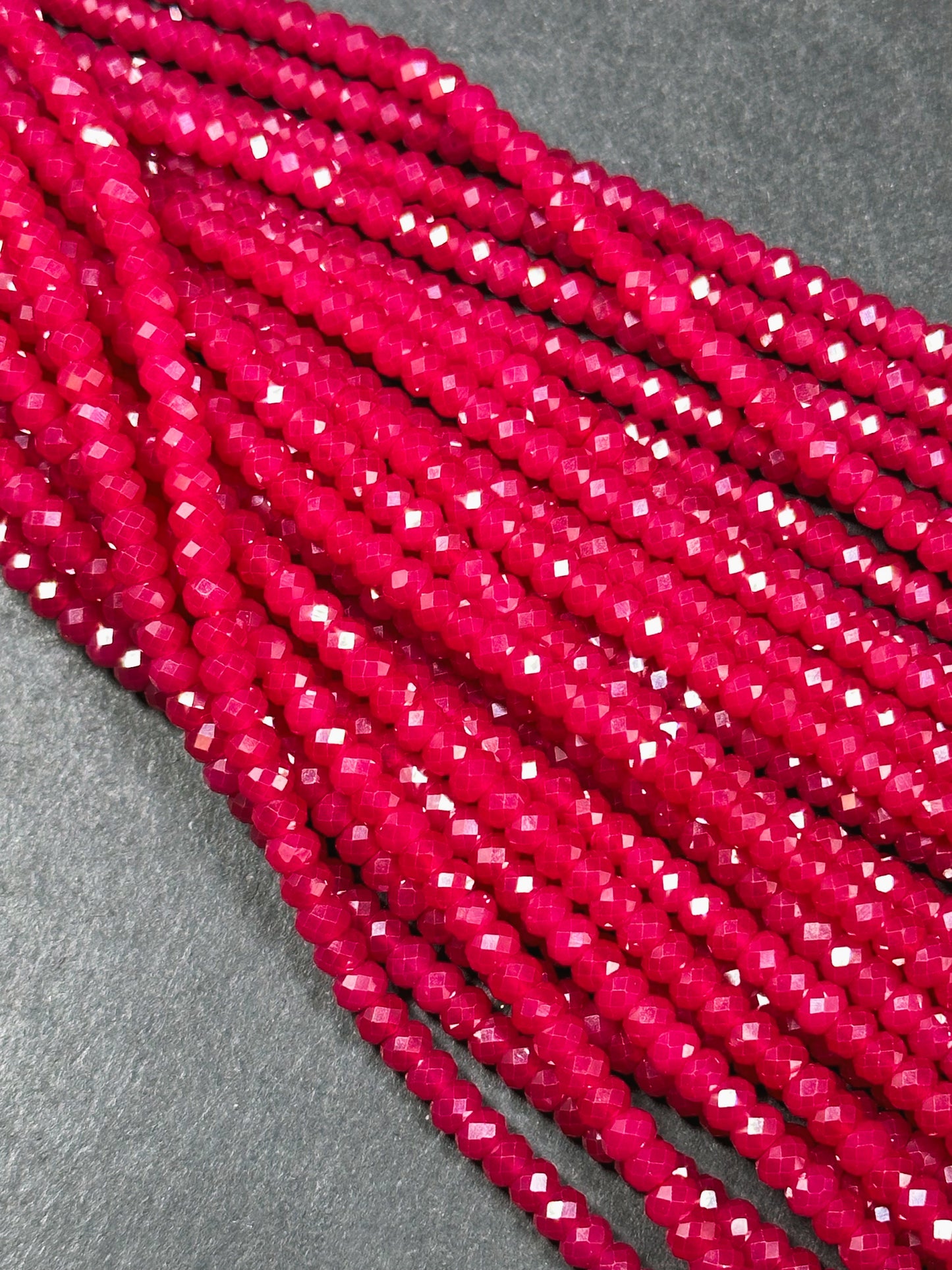 AAA Natural Red Ruby Gemstone Bead Faceted 3x4mm Rondelle Beads, Beautiful Natural Red Ruby Stone Beads, Excellent Quality Full Strand 15.5"