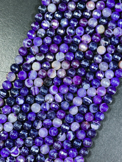 Beautiful Mystic Agate Gemstone Bead Faceted 6mm 8mm 10mm 12mm Round Bead, Beautiful Purple Color Agate Gemstone Bead Full Strand 15.5"