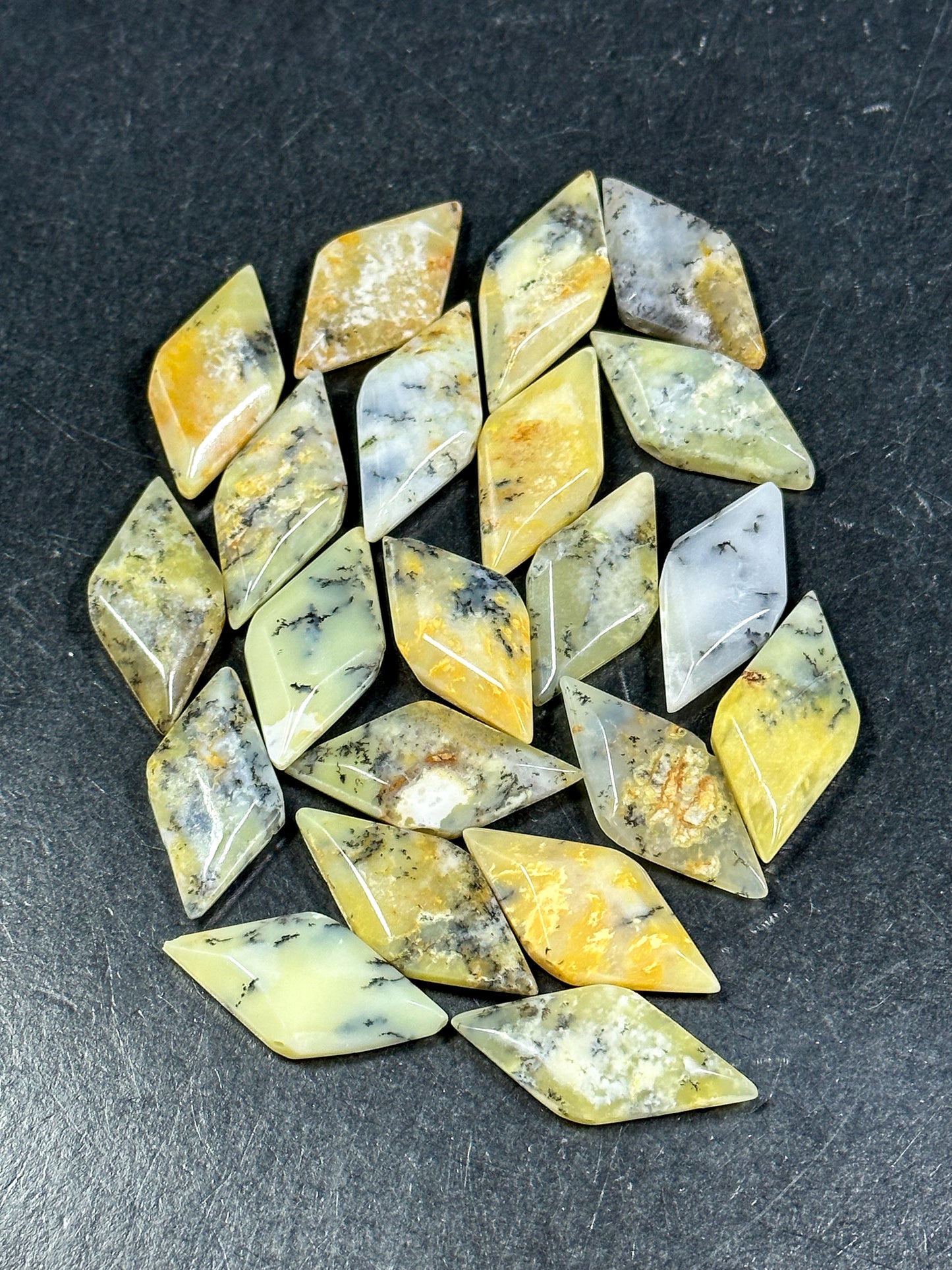 NATURAL Yellow Opal Gemstone Bead Faceted 30x14mm Diamond Shape Bead, Beautiful Yellow White Color Opal Gemstone Bead, LOOSE Opal Beads