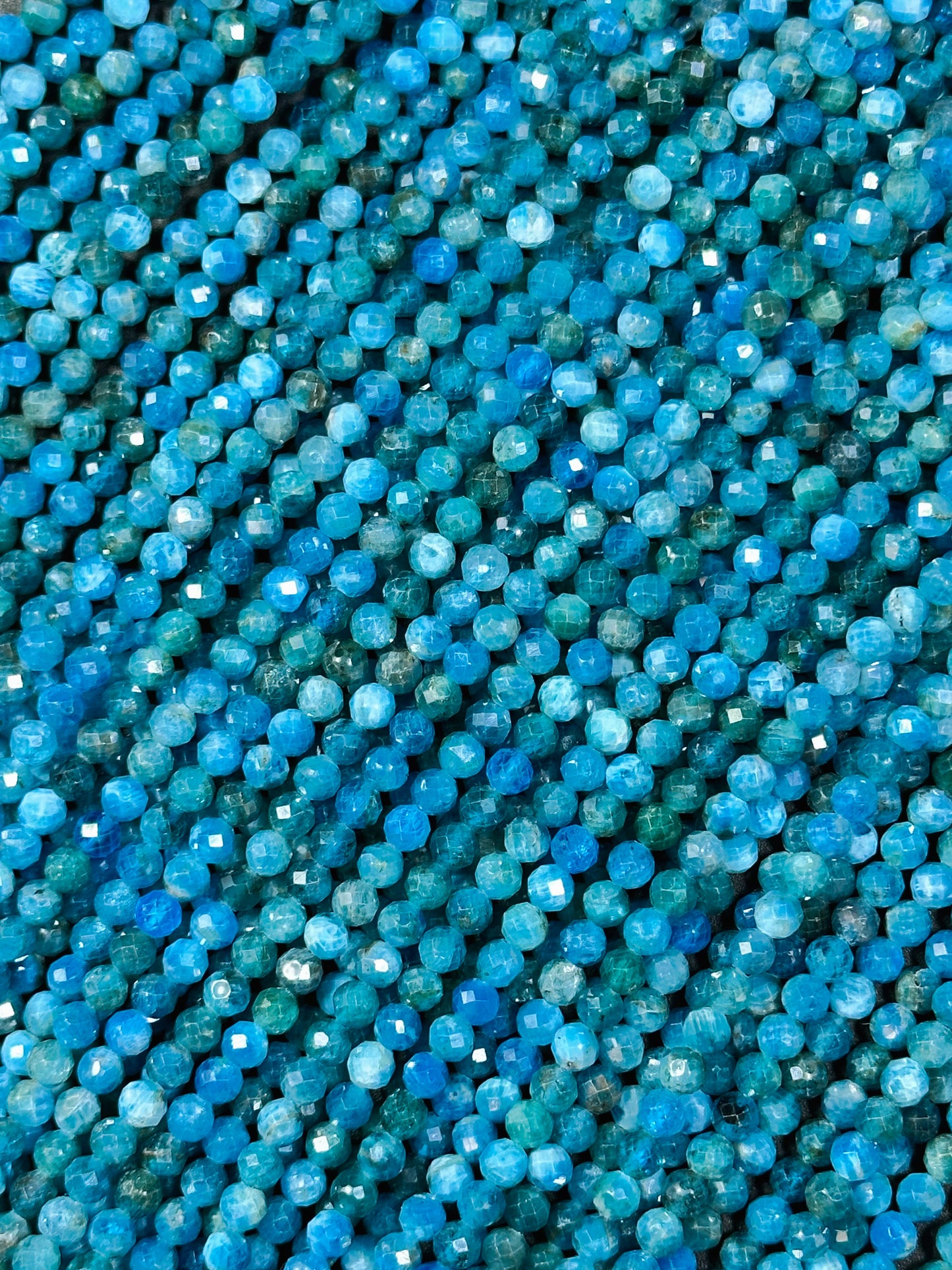 Natural Blue Apatite Gemstone Bead Faceted 4mm Round Bead, Gorgeous Natural Blue Color Apatite Gemstone Beads Great Quality Full Strand 15.5"