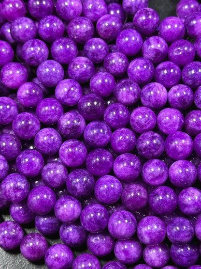 Natural Sugilite Gemstone Bead 6mm 10mm Round Beads, Gorgeous Natural Purple Color Sugilite Stone Beads, Excellent Quality Full Strand 15.5"