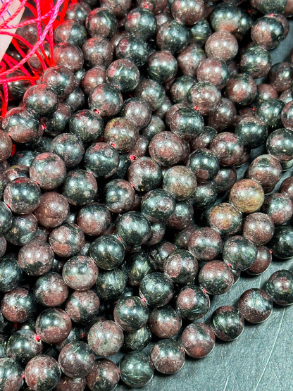 NATURAL Red Garnet Gemstone Bead 6mm 8mm 10mm Round Beads, Beautiful Dark Red Color Garnet Gemstone Beads Full Strand 15.5"