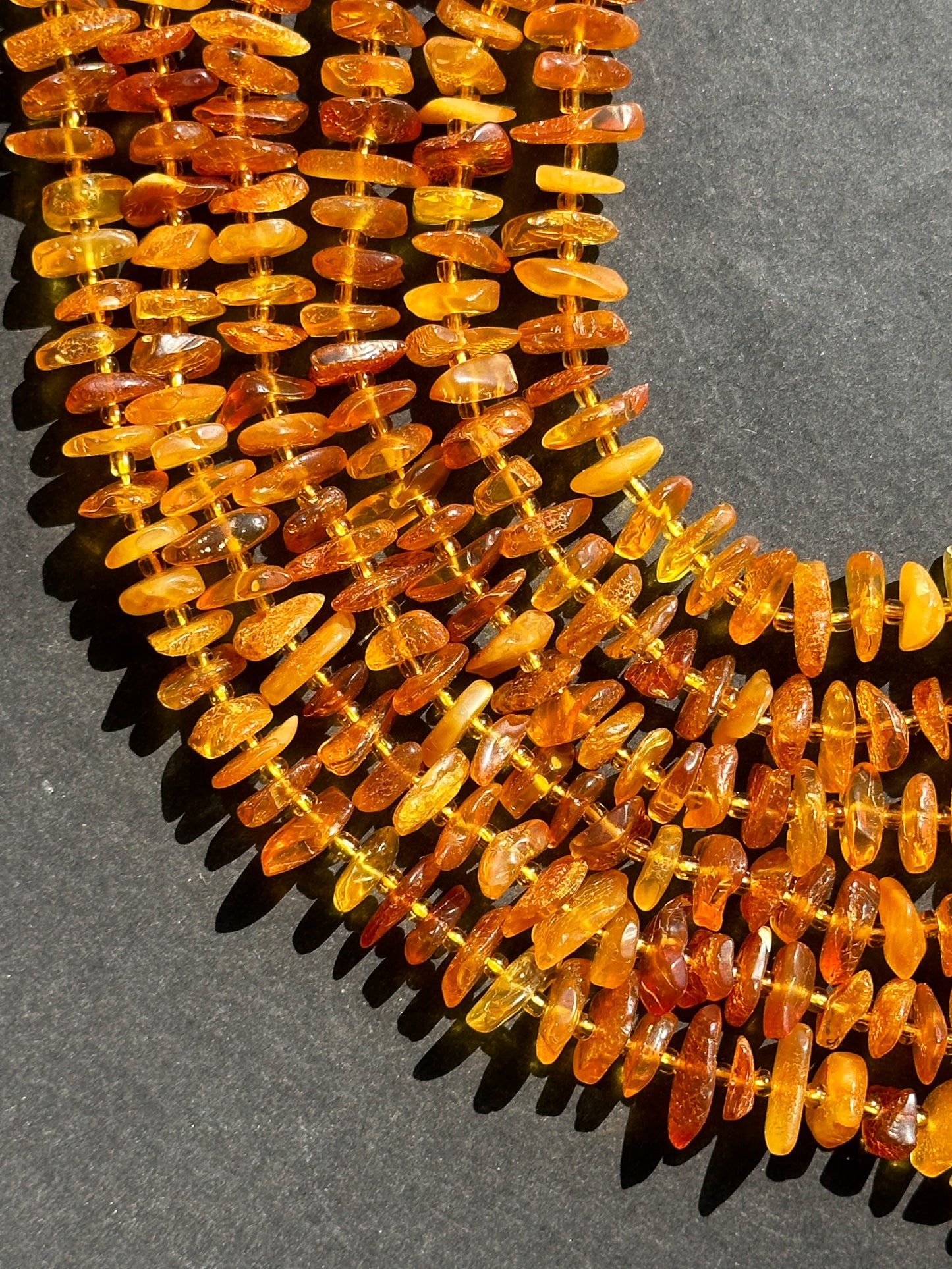 Natural Baltic Gold Amber Gemstone Bead Freeform Pinwheel Shape Bead, Gorgeous Natural Golden Orange Yellow Baltic Gold Stone Beads, 15.5" Strand