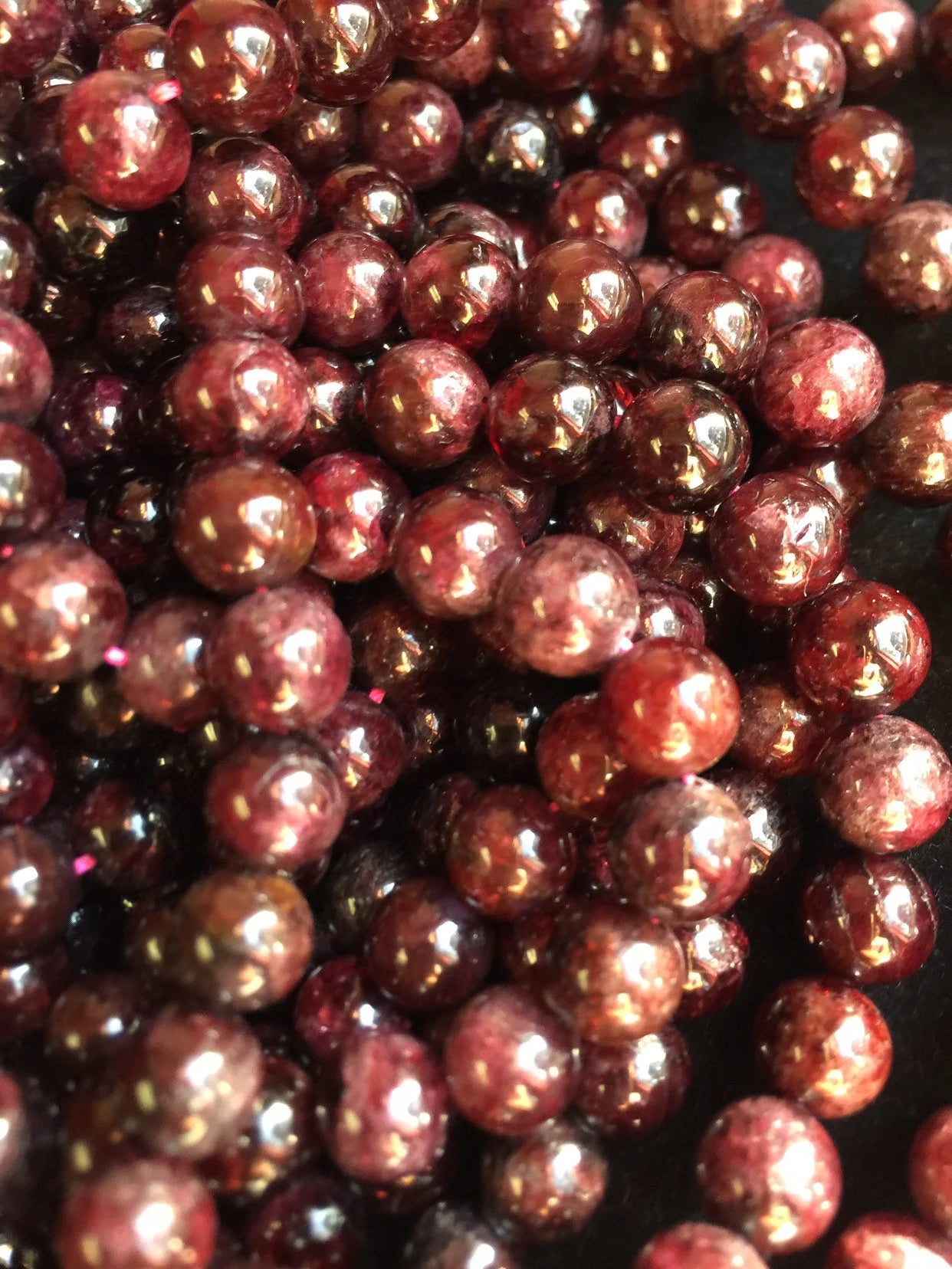 AAA Natural red garnet bead . Natural gemstone bead . 4mm 6mm 8mm 10mm 12mm Gorgeous dark Red color . Highly polished finished