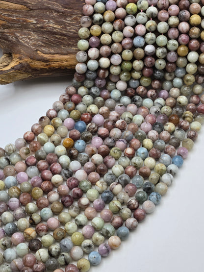 Natural Morganite bead Beautiful multi colors beads Multi color beads . Round smooth beads. Gorgeous natural color 10mm, 8m, 6mm