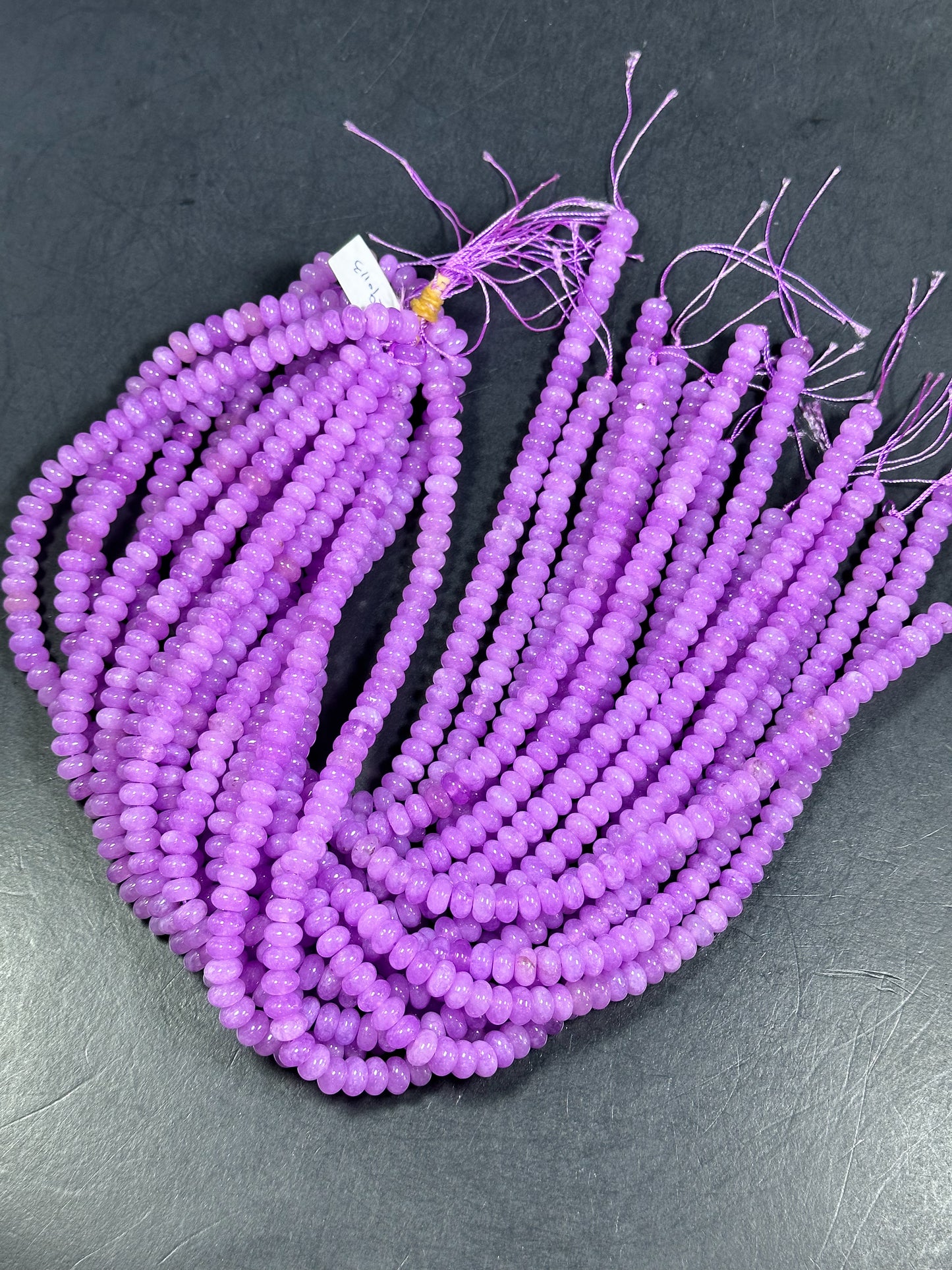 NATURAL Lavender Jade Gemstone Bead 8x5mm Rondelle Shape Bead, Beautiful Purple Color Jade Gemstone Bead Great Quality Bead Full Strand 15.5"