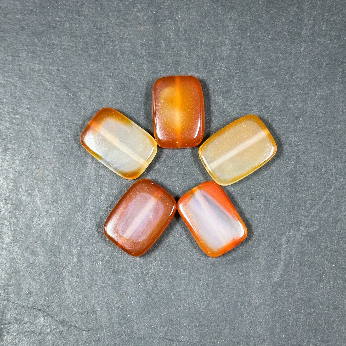 Natural Carnelian Gemstone Bead 19x13mm Rectangle Shape Beads, Beautiful Natural Orange Red Color Carnelian Beads, LOOSE BEADS (1pc)