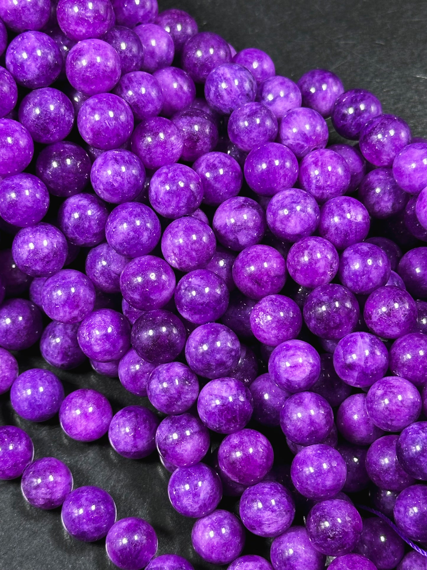 Natural Sugilite Gemstone Bead 6mm 10mm Round Beads, Gorgeous Natural Purple Color Sugilite Stone Beads, Excellent Quality Full Strand 15.5"