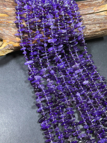 Natural Amethyst Gemstone Bead Freeform Stick Shape Beads, Gorgeous Natural Purple Color Amethyst Gemstone Beads, Full Strand 15.5"