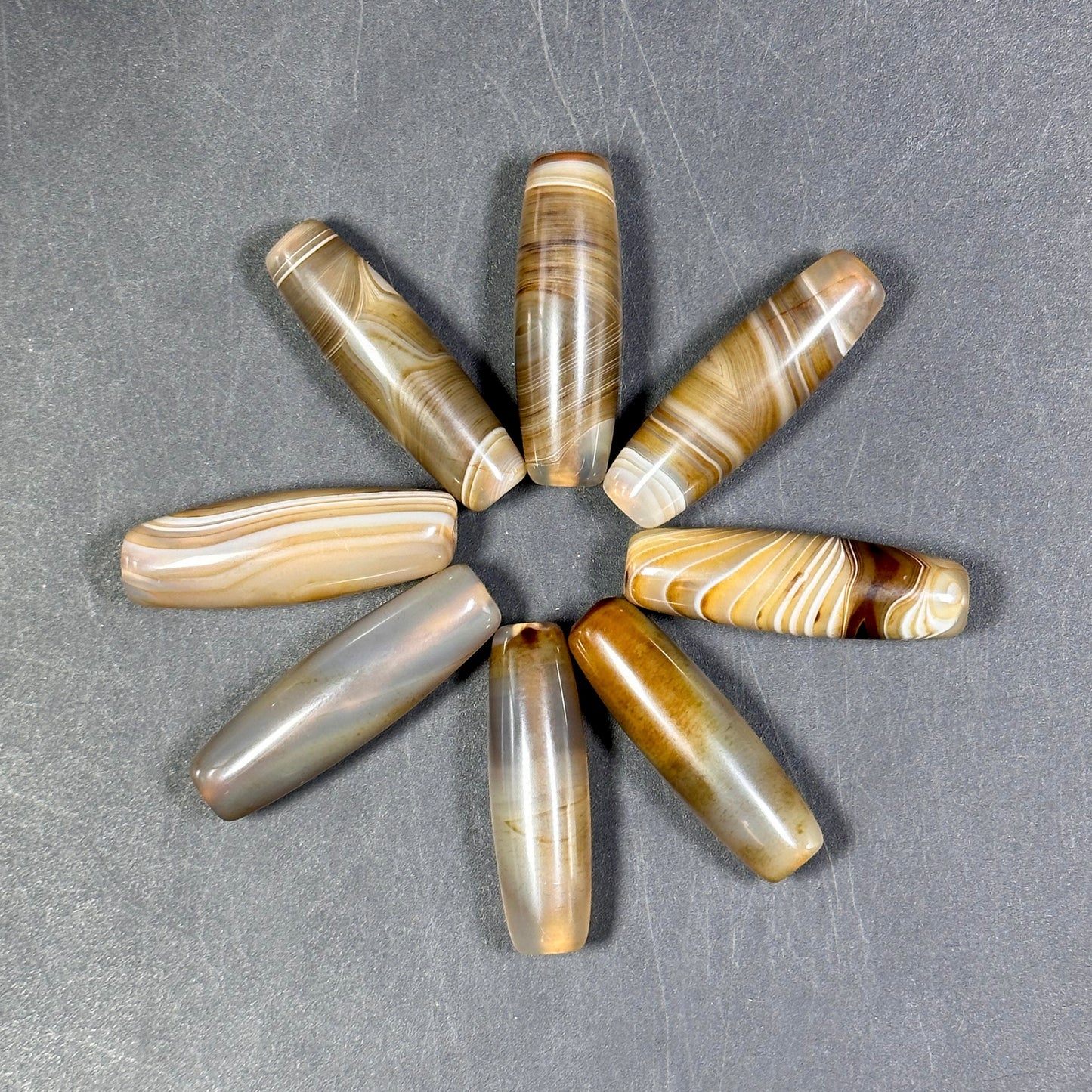 AAA Natural Botswana Agate Gemstone Bead 30x12mm Barrel Shape, Beautiful Natural Brown Beige Color Botswana Agate Gemstone Bead, LOOSE BEADS