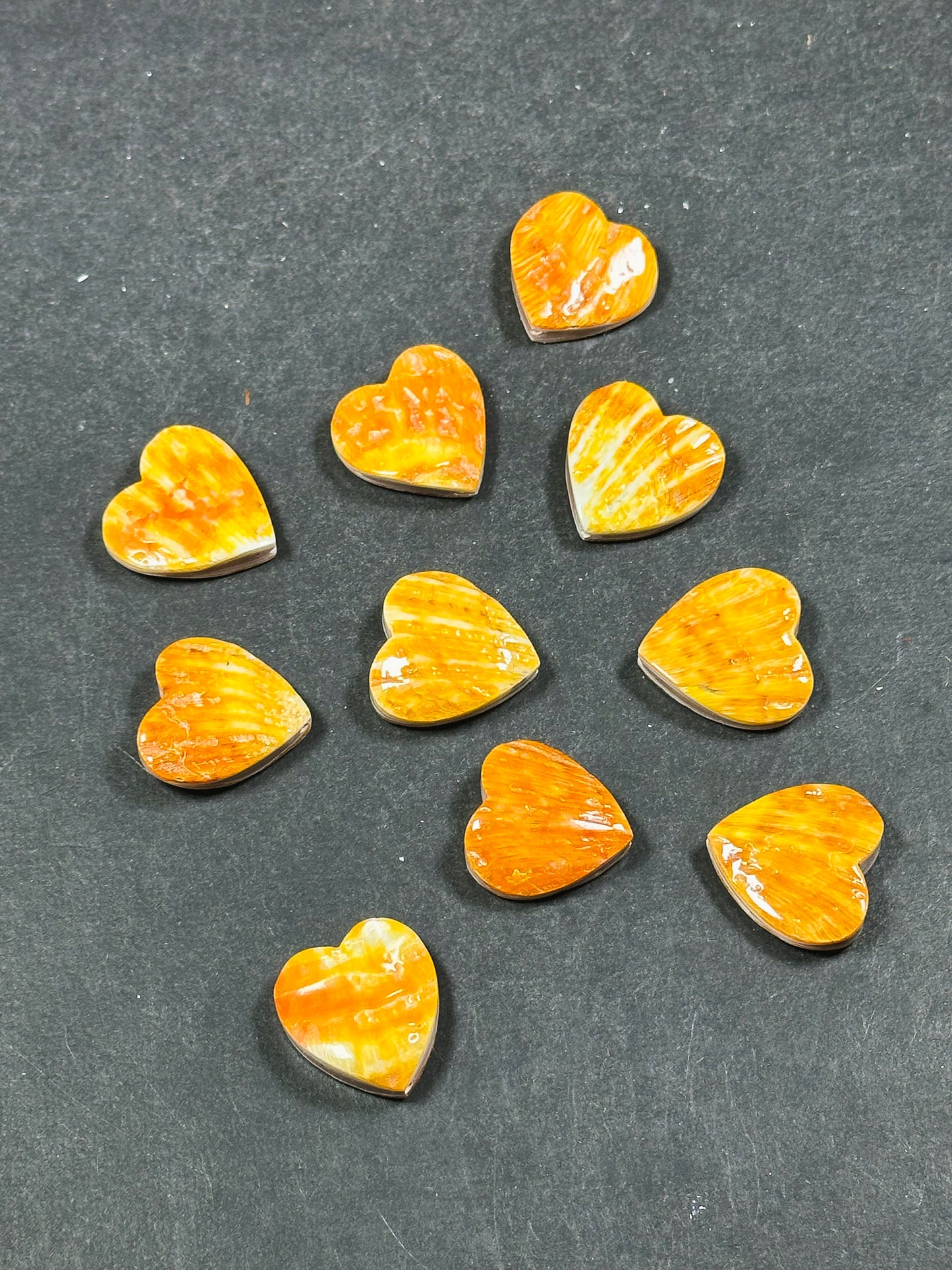 AAA Natural Spiny Oyster Shell Bead 15mm 23mm Heart Shape Bead, Gorgeous Natural Orange Yellow Color Spiny Oyster Shell Bead, LOOSE BEADS