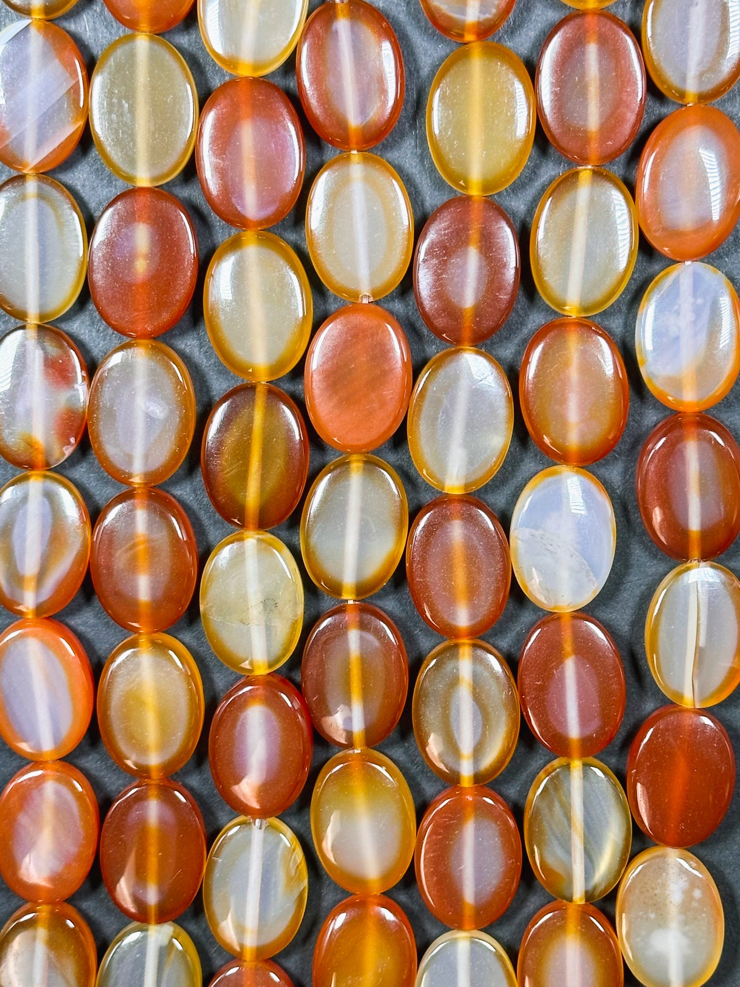 Natural Carnelian Gemstone Bead 18x13mm Oval Shape Bead, Beautiful Natural Orange Red Color Carnelian Bead, Great Quality Full Strand 15.5"