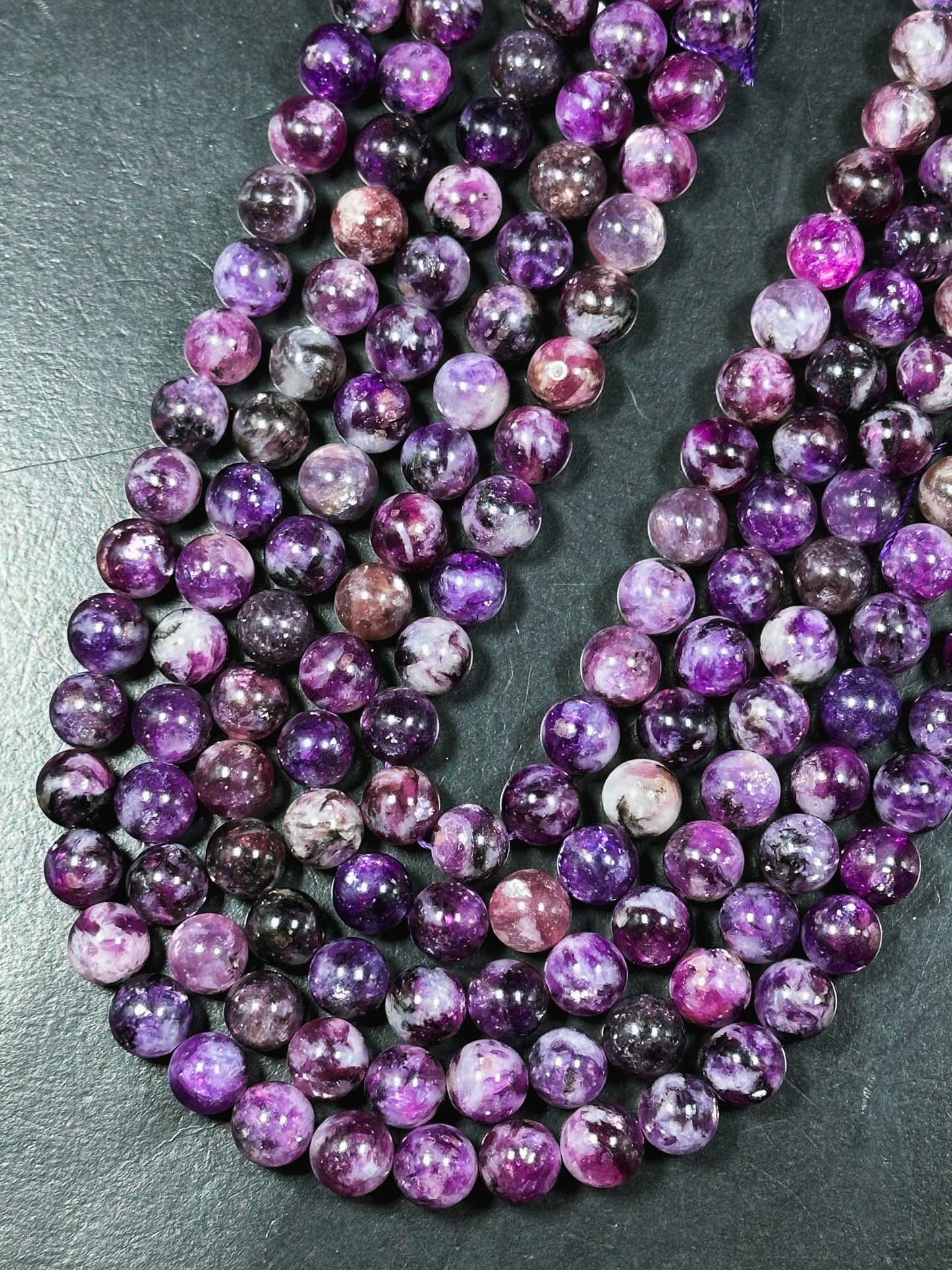 AAA Natural Purple Emerald Gemstone Bead 7mm 8mm 10mm Round Bead, Gorgeous Natural Purple Color Emerald Bead, Excellent Quality 15.5" Strand