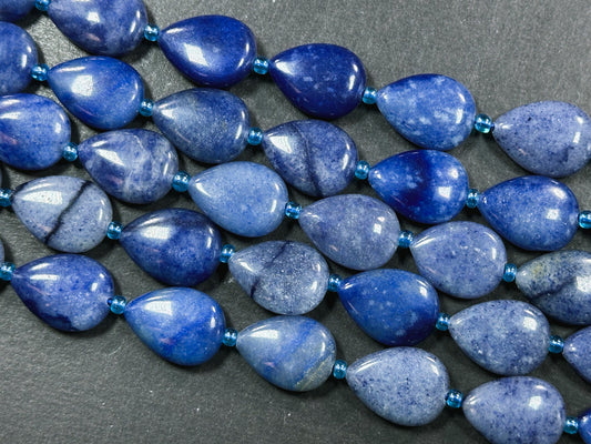 Natural Blue Sodalite Gemstone Bead 18x13mm Teardrop Shape Bead, Gorgeous Natural Blue Color Sodalite Gemstone Beads Full Strand 15.5"