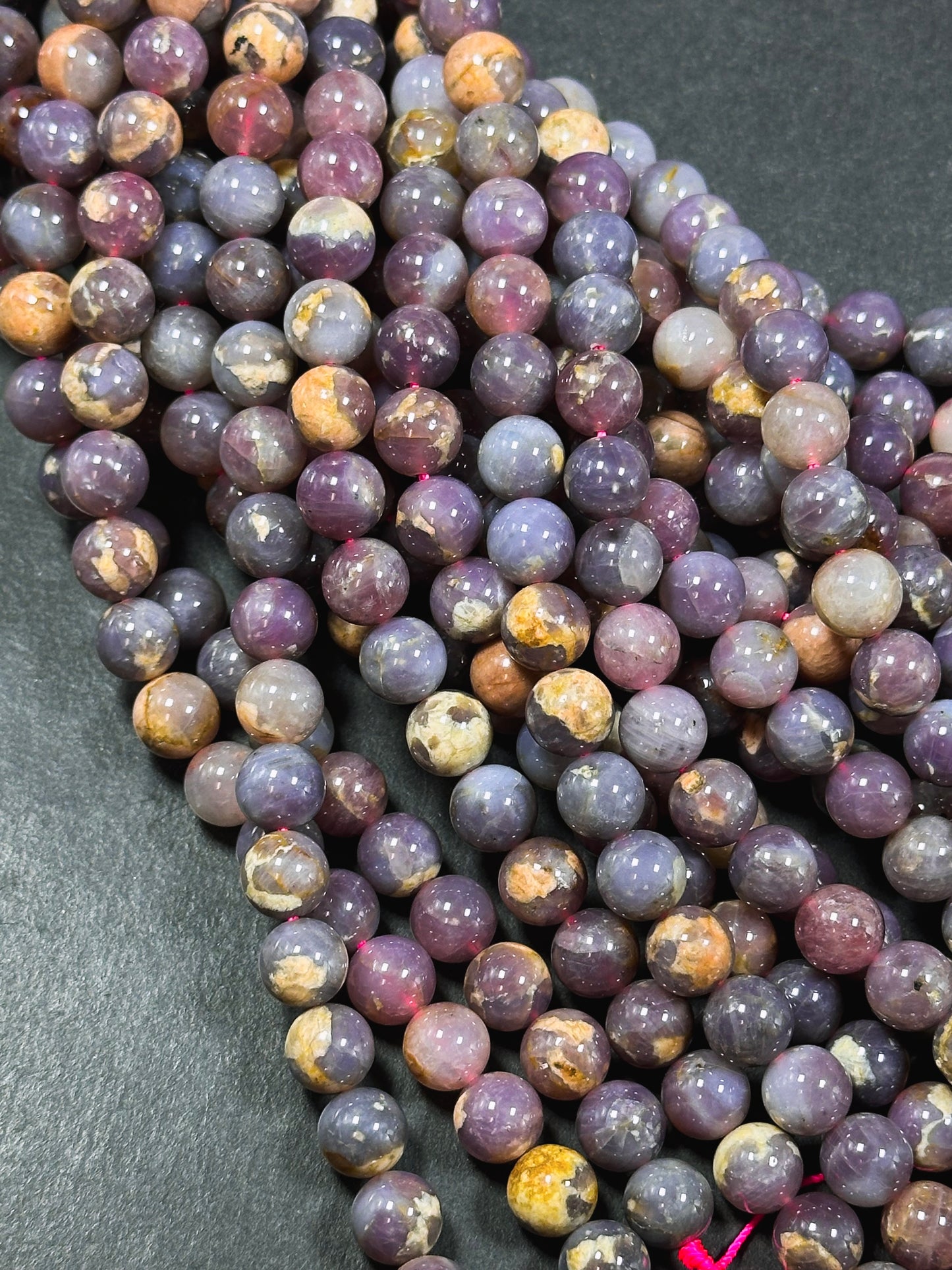 Natural Mauve Madagascar Rose Quartz Gemstone Bead 6mm 8mm 10mm 12mm Round Beads, Gorgeous High Quality Mauve Purple Rose Quartz Beads 15.5"