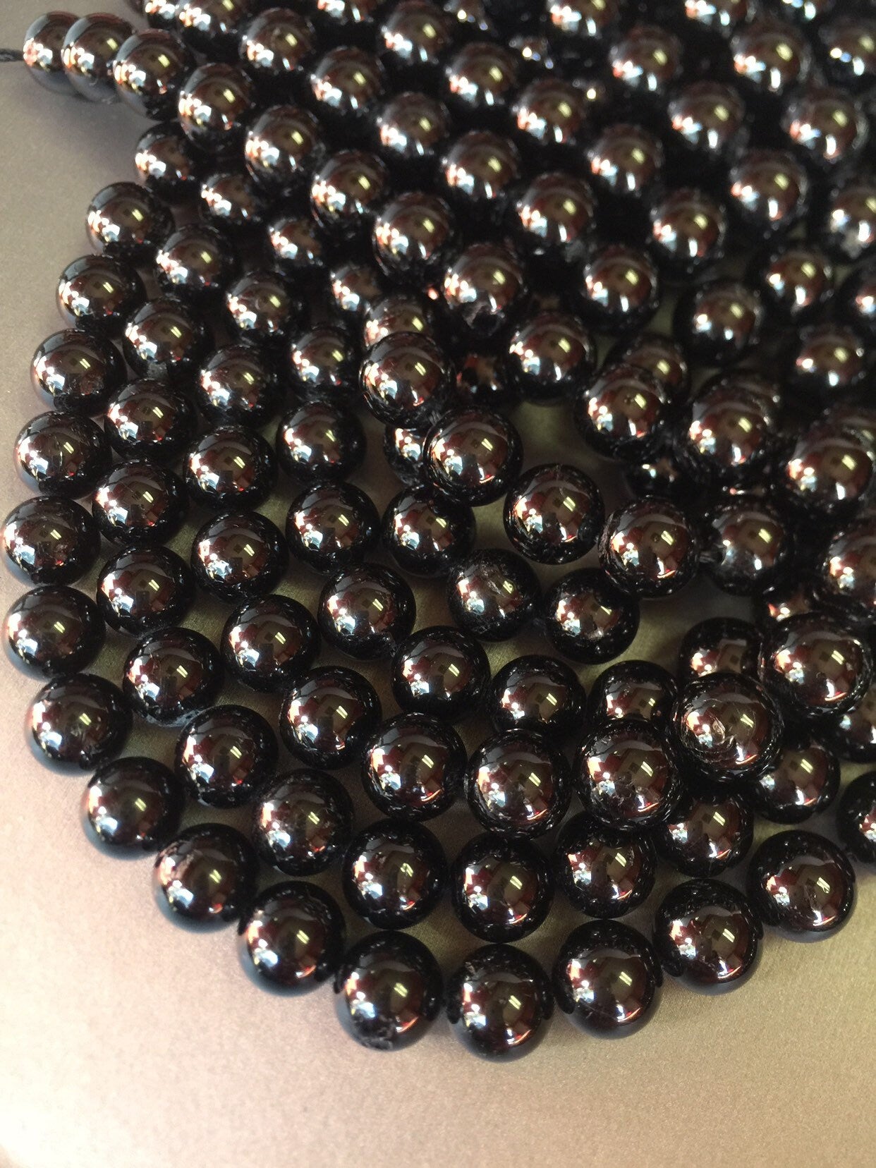 AAA natural black tourmaline beads . Gemstone beads . 4mm 6mm 8mm 10mm 12mm 14mm round beads black tourmaline beads . Bead strand 15.5”