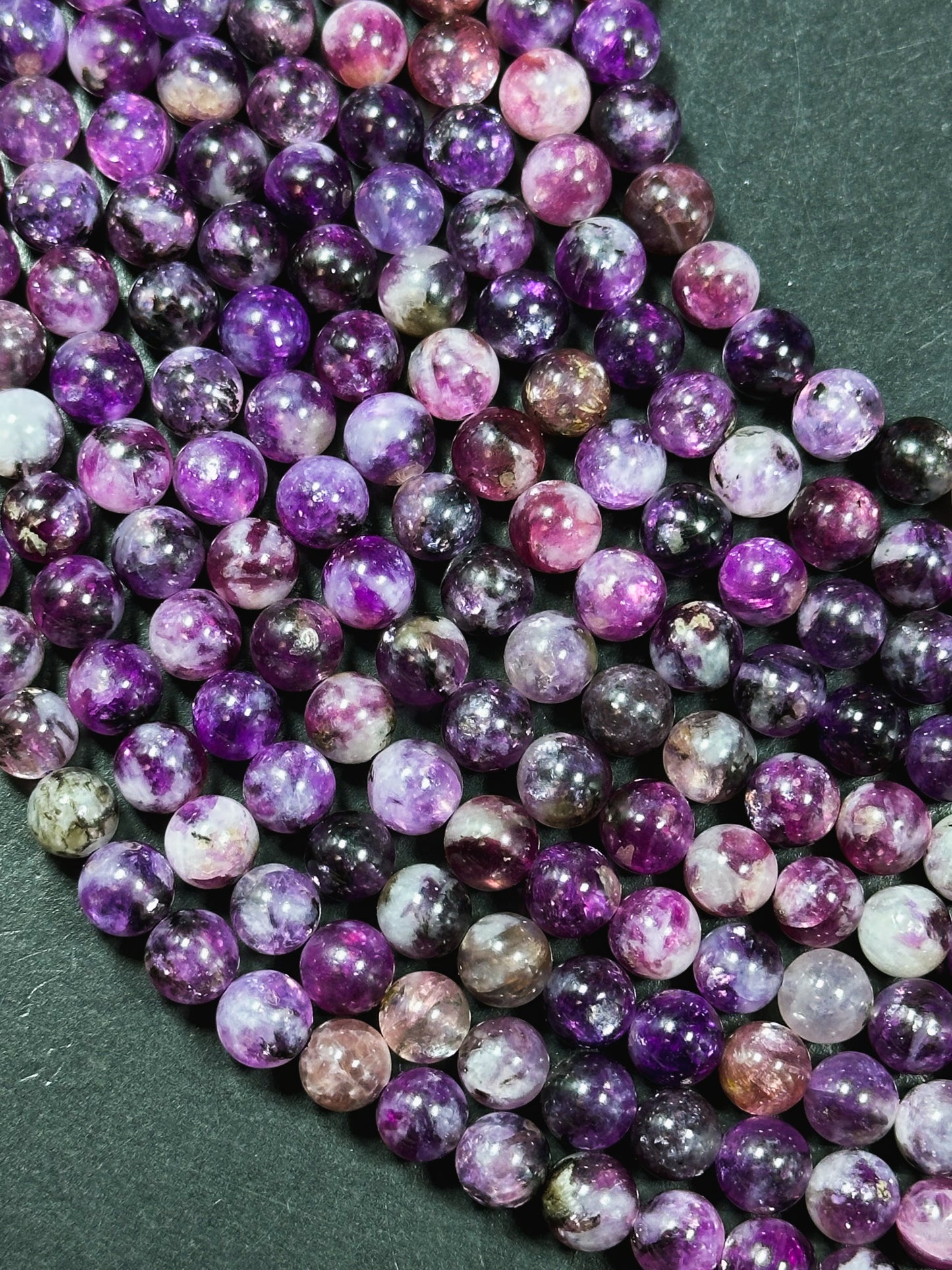 AAA Natural Purple Emerald Gemstone Bead 7mm 8mm 10mm Round Bead, Gorgeous Natural Purple Color Emerald Bead, Excellent Quality 15.5" Strand