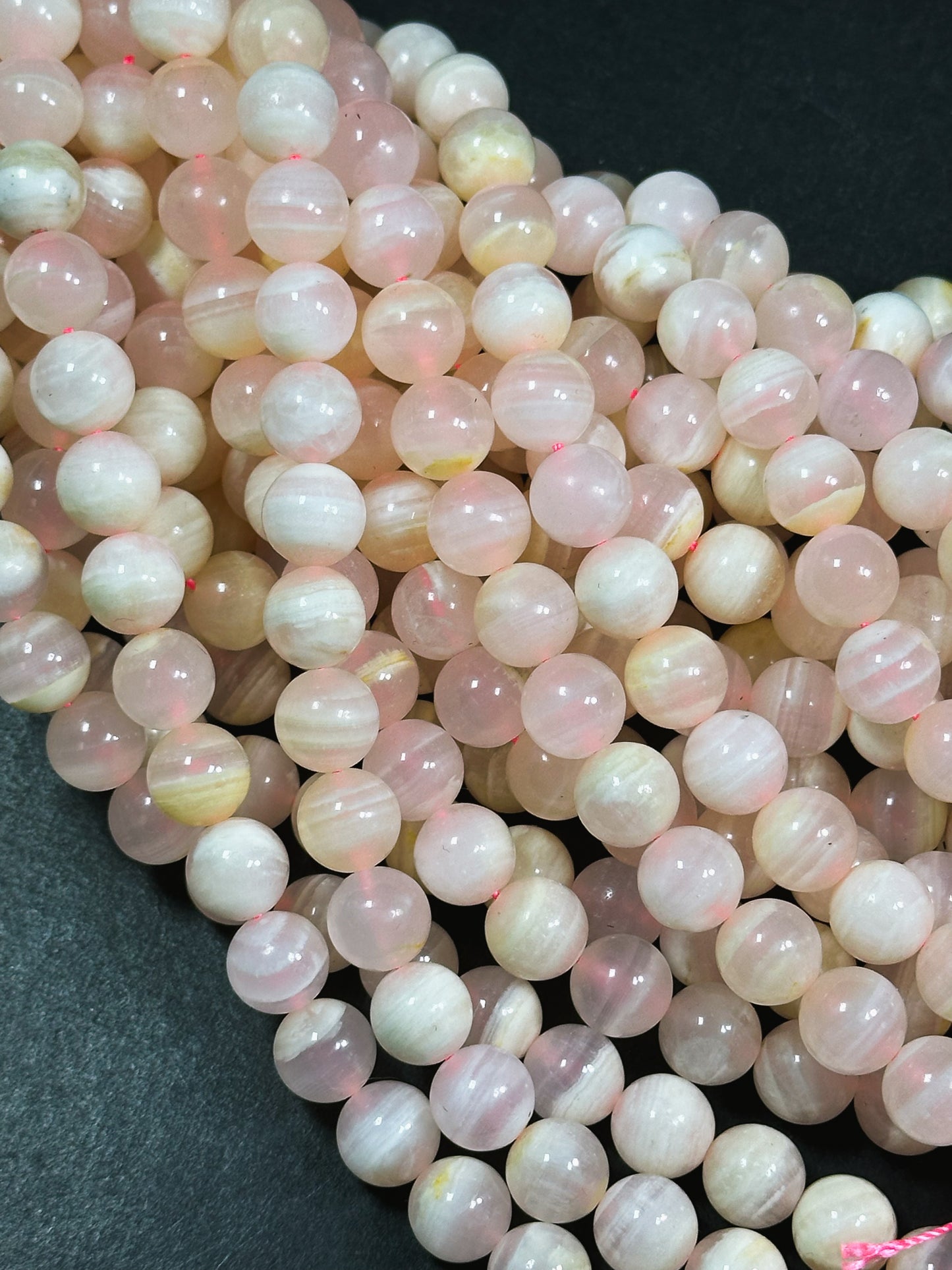 AAA Natural Pink Calcite Gemstone Bead 6mm 8mm 10mm Round Bead, Gorgeous Natural Pale Pink Color Calcite Gemstone Bead, High Quality 15.5"