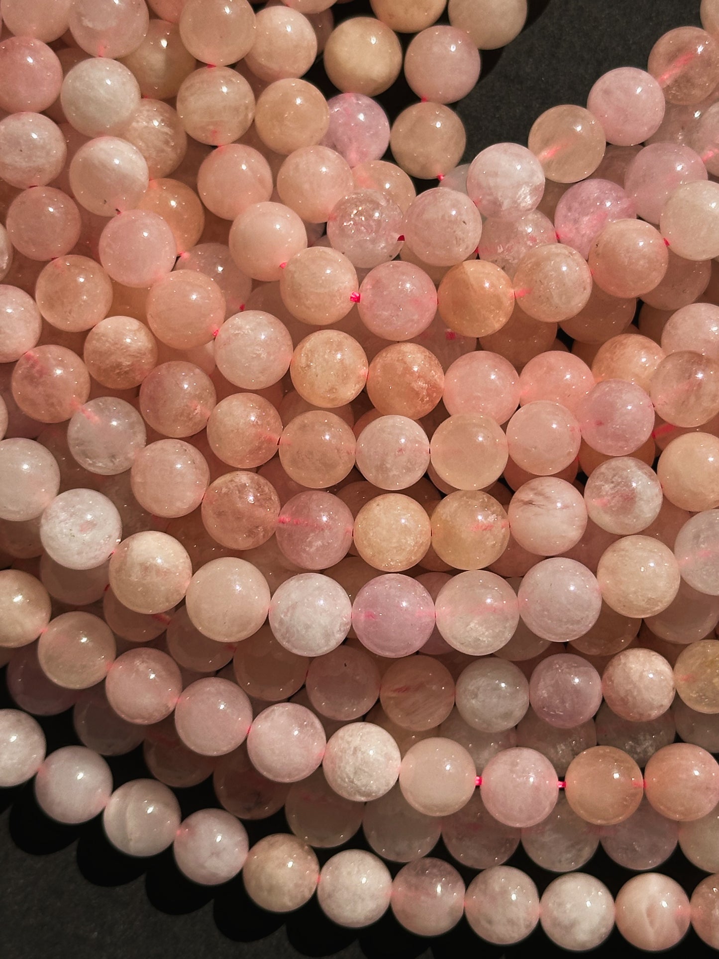 AAA Natural Morganite Gemstone 6mm 8mm Round Beads, Beautiful Natural Pink Morganite Gemstone Beads, Excellent Quality Full Strand 15.5"