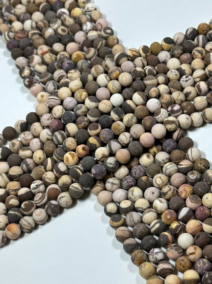 NATURAL Petrified Wood Jasper Gemstone Bead 4mm 6mm 8mm 10mm 12mm Round Beads, Gorgeous Natural Brown Beige Color Jasper Bead Full Strand 15.5"