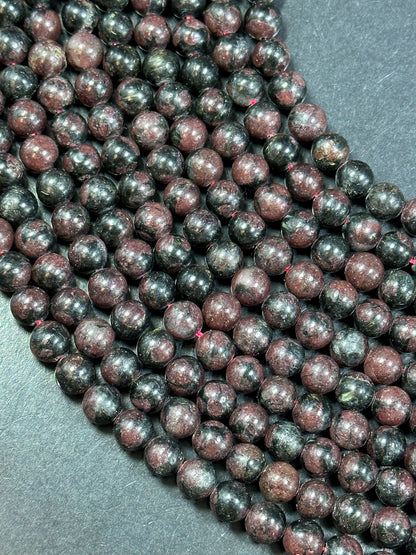 NATURAL Red Garnet Gemstone Bead 6mm 8mm 10mm Round Beads, Beautiful Dark Red Color Garnet Gemstone Beads Full Strand 15.5"