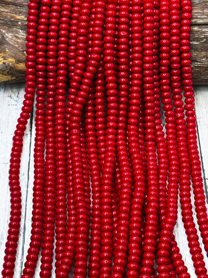 NATURAL Red Jade Gemstone Bead 8x5mm Rondelle Shape Bead, Beautiful Red Color Jade Gemstone Beads, Great Quality Bead Full Strand 15.5"