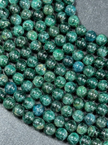 AAA Green Apatite Gemstone Bead 6mm 8mm 10mm Round Beads, Beautiful Green Color Apatite Gemstone Bead Full Strand 15.5", Great Quality Apatite Beads