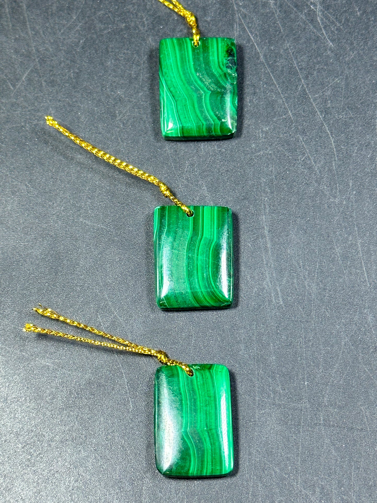 AAA NATURAL Malachite Gemstone Pendant 26x20mm Rectangle Shape Pendant, Gorgeous Natural Green Malachite Gemstone Pendant, Great Quality