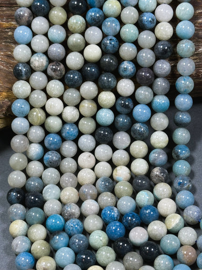 Natural Trolleite Gemstone Bead 6mm 8mm 10mm Round Beads, Beautiful Natural Multicolor Blue Color Trolleite Beads, Excellent Quality 15.5"