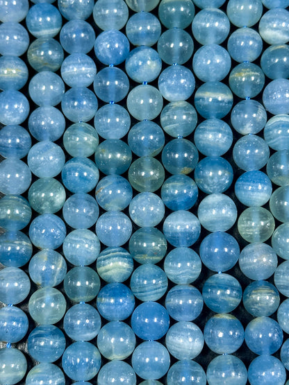 AAA Natural Super Blue Calcite Stone Bead 6mm 8mm 10mm Round Bead. Beautiful Natural Super Blue Color, High Quality Gemstone Beads