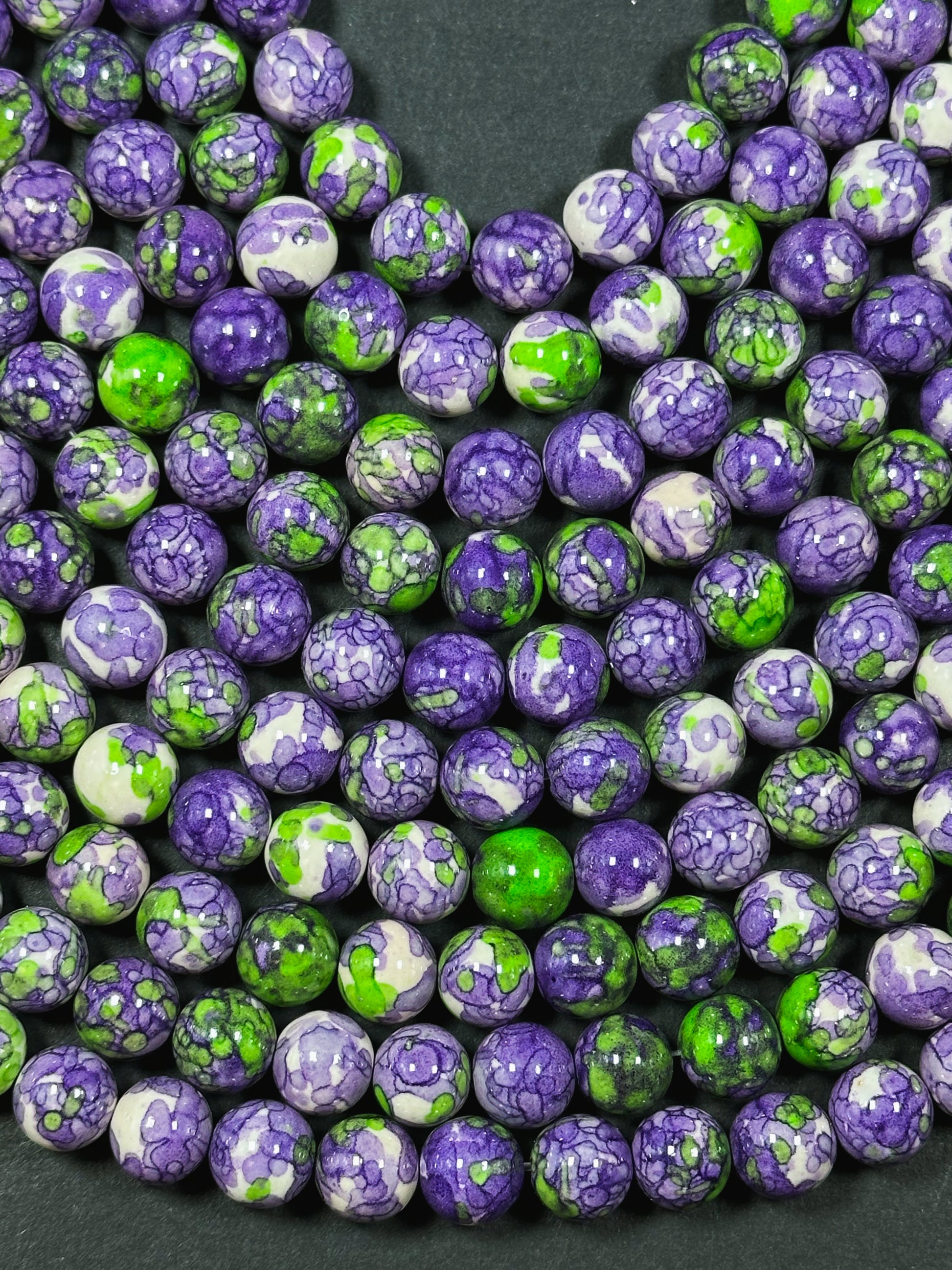 Natural Purple Rain Jasper Beads, Jasper Round Shape Beads, 8 mm Jasper  Stone Beads