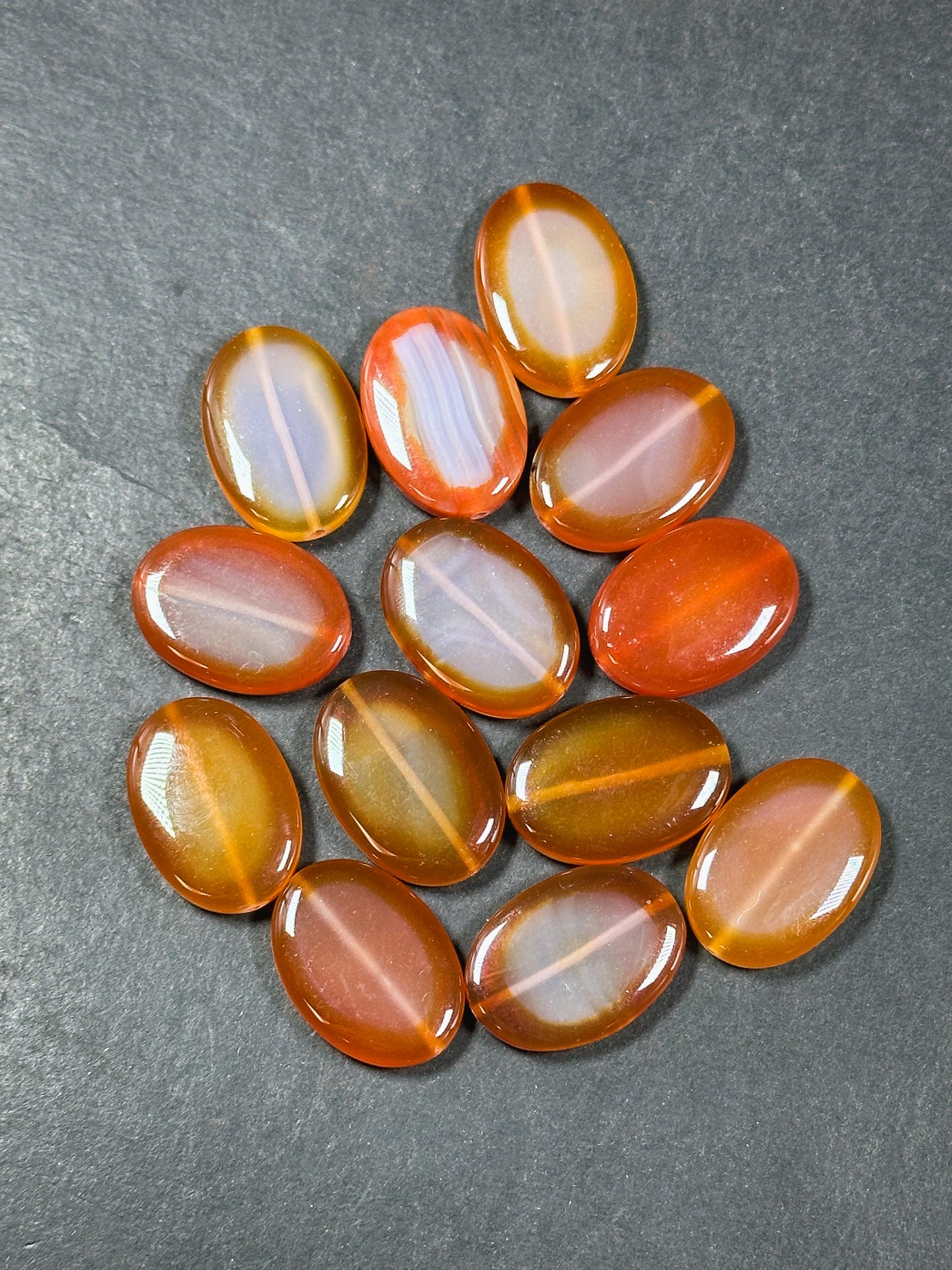 Natural Carnelian Gemstone Bead 18x13mm, 25x18mm Oval Shape Beads, Beautiful Natural Orange Red Color Carnelian Beads, LOOSE BEADS (1pc)