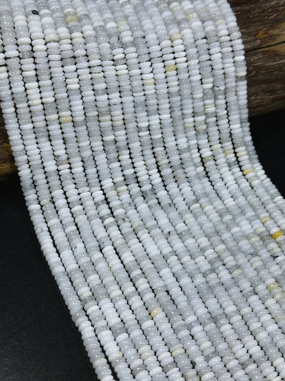 Natural White Moonstone Gemstone Bead 6x2mm Rondelle Shape, Gorgeous Natural White Color Moonstone Gemstone Bead Great Quality, 15.5" Strand