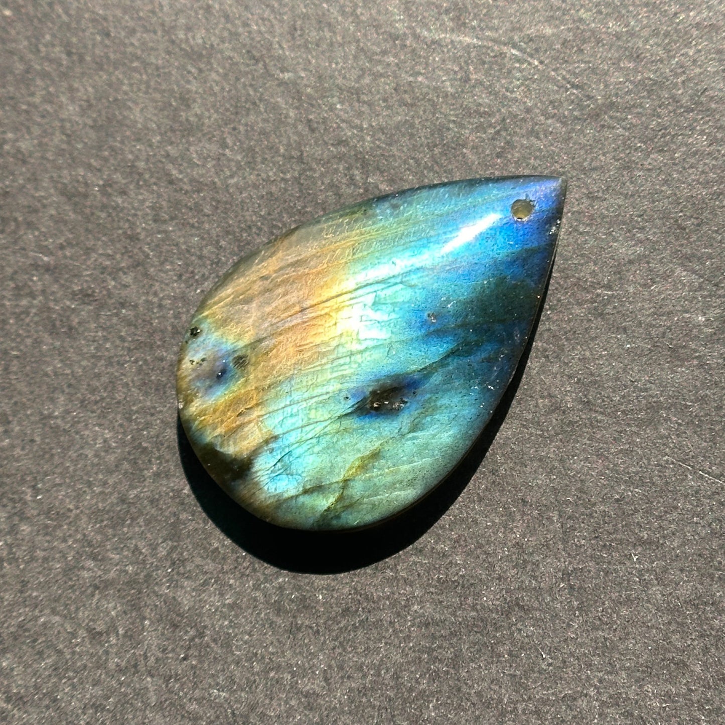 AAA Natural Rainbow Labradorite Gemstone Pendant, Teardrop Shape Pendant, Beautiful Natural Gray Rainbow Flash Labradorite Pendants