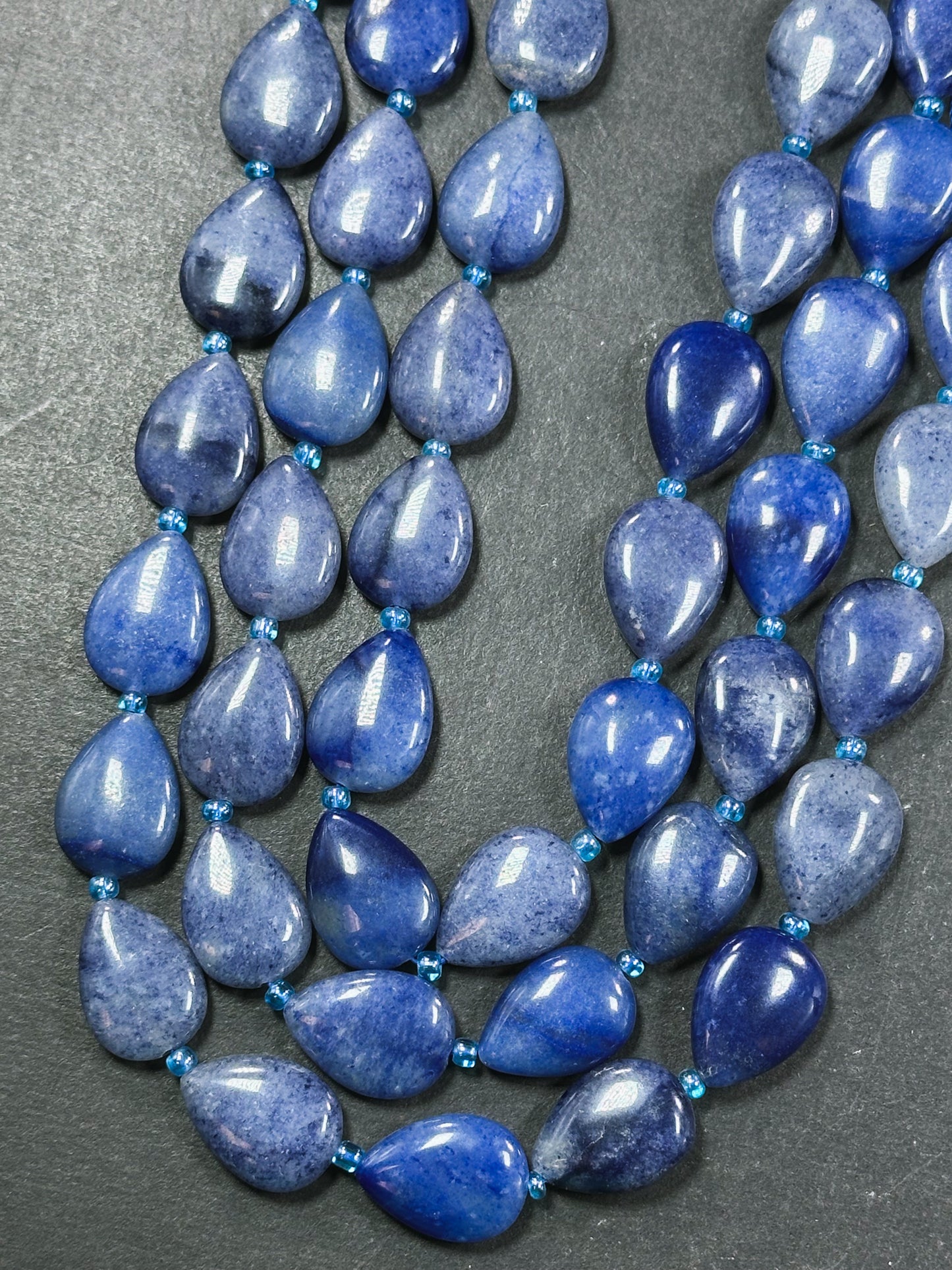 Natural Blue Sodalite Gemstone Bead 18x13mm Teardrop Shape Bead, Gorgeous Natural Blue Color Sodalite Gemstone Beads Full Strand 15.5"