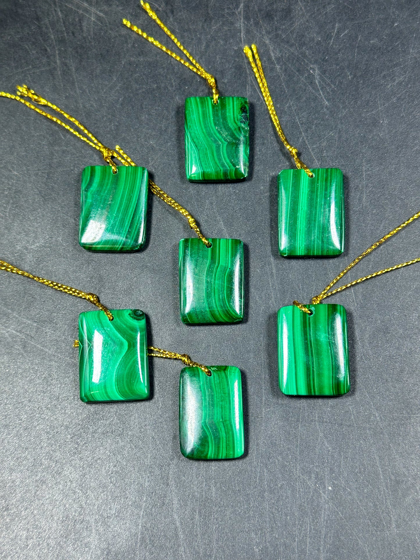 AAA NATURAL Malachite Gemstone Pendant 26x20mm Rectangle Shape Pendant, Gorgeous Natural Green Malachite Gemstone Pendant, Great Quality