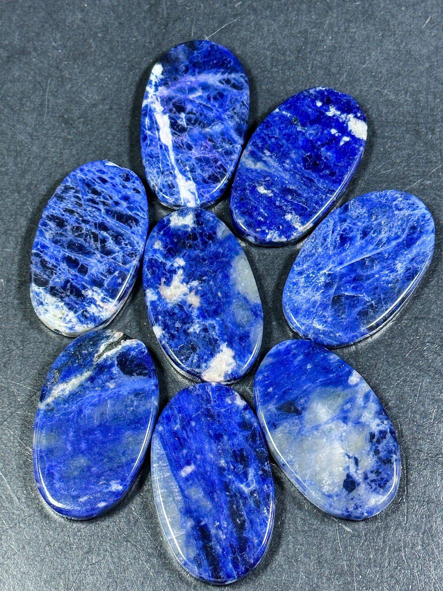 NATURAL Sodalite Gemstone Bead 51x30mm Oval Shape Bead, Beautiful Natural Blue White Color Sodalite Gemstone Beads, LOOSE Beads