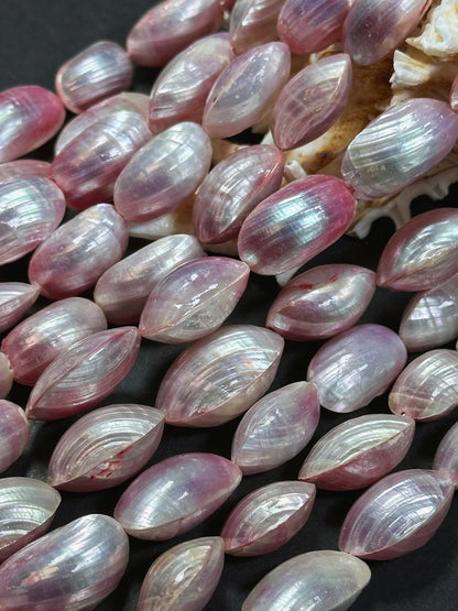 Natural Pink Sea Shell Beads, Natural Sea Shell Oval Shape Beads, Gorgeous Mauve Pink Color Sea Shell Beads, 15.5" Strand